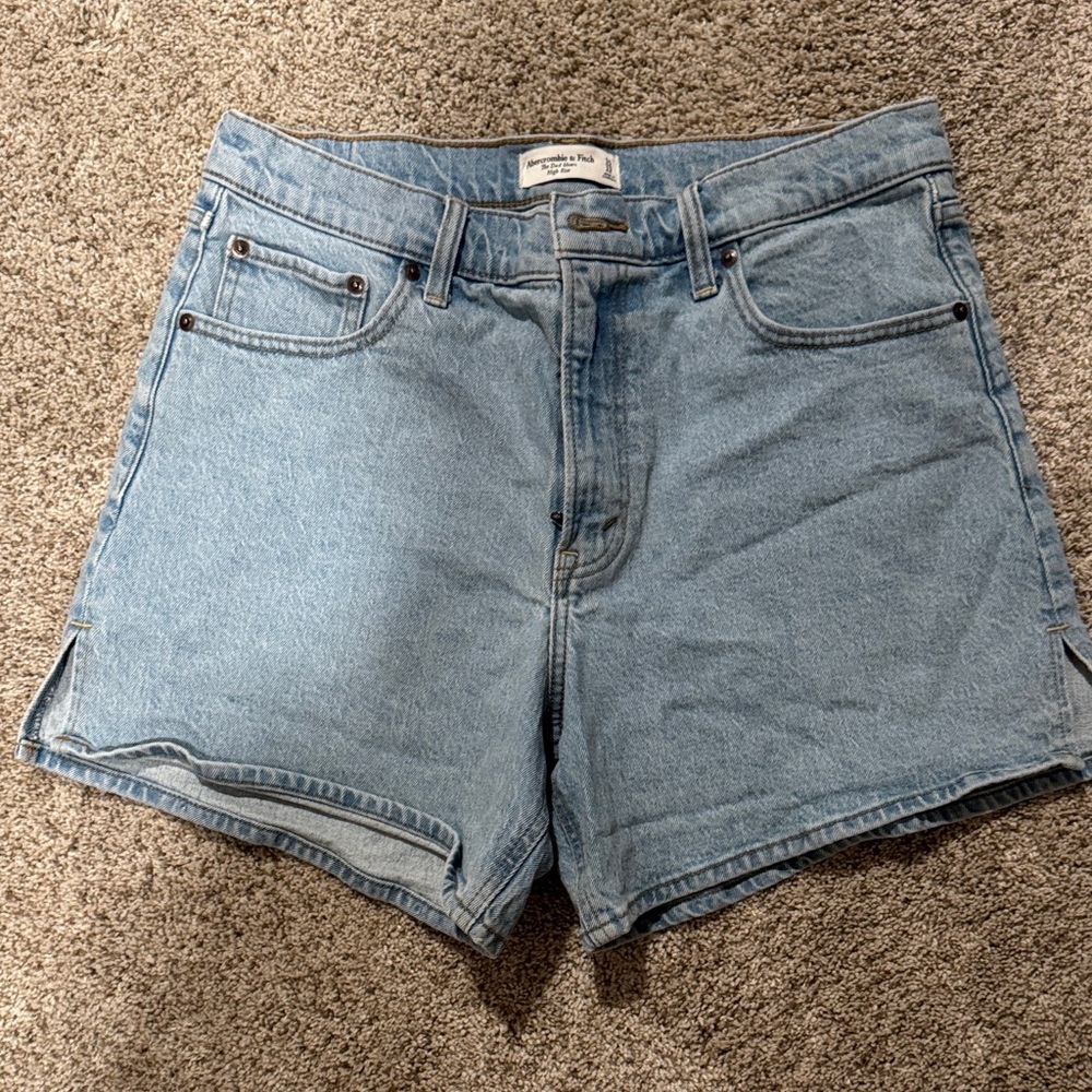 Abercrombie & Fitch Light Blue Denim Jean Shorts